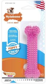Nylabone Puppy Chew Dental Bone Chew Toy (Style: Pink)
