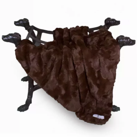 Luxe Dog Blanket (Color: Chocolate, size: large)