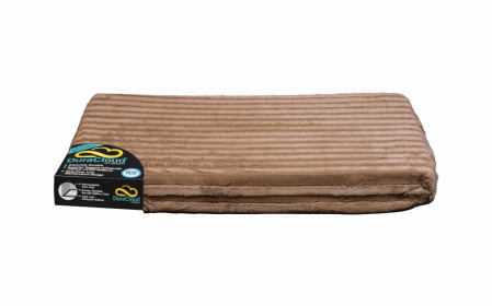 DuraCloud Orthopedic Pet Bed and Crate Pad (Color: Mocha, size: X-Small)