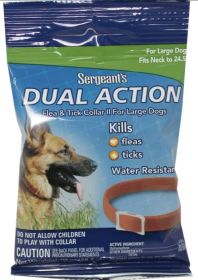 Sergeants Dual Action Flea and Tick Collar II for Dogs (Style: Large Dogs Neck Size 24.5")